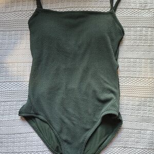 Kona Sol Green Textured Swimsuit